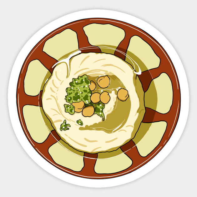 Hummus Sticker by smithandco